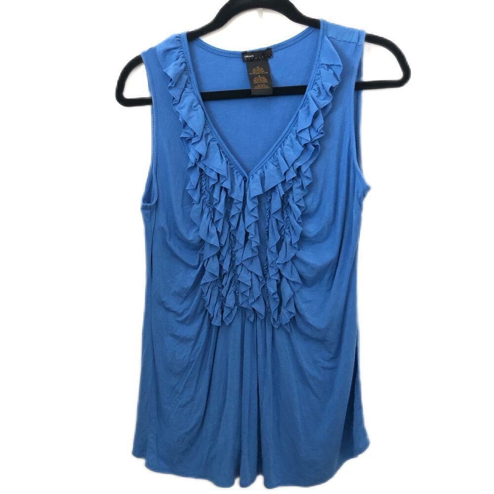 Grace elements‎ blue tank top M